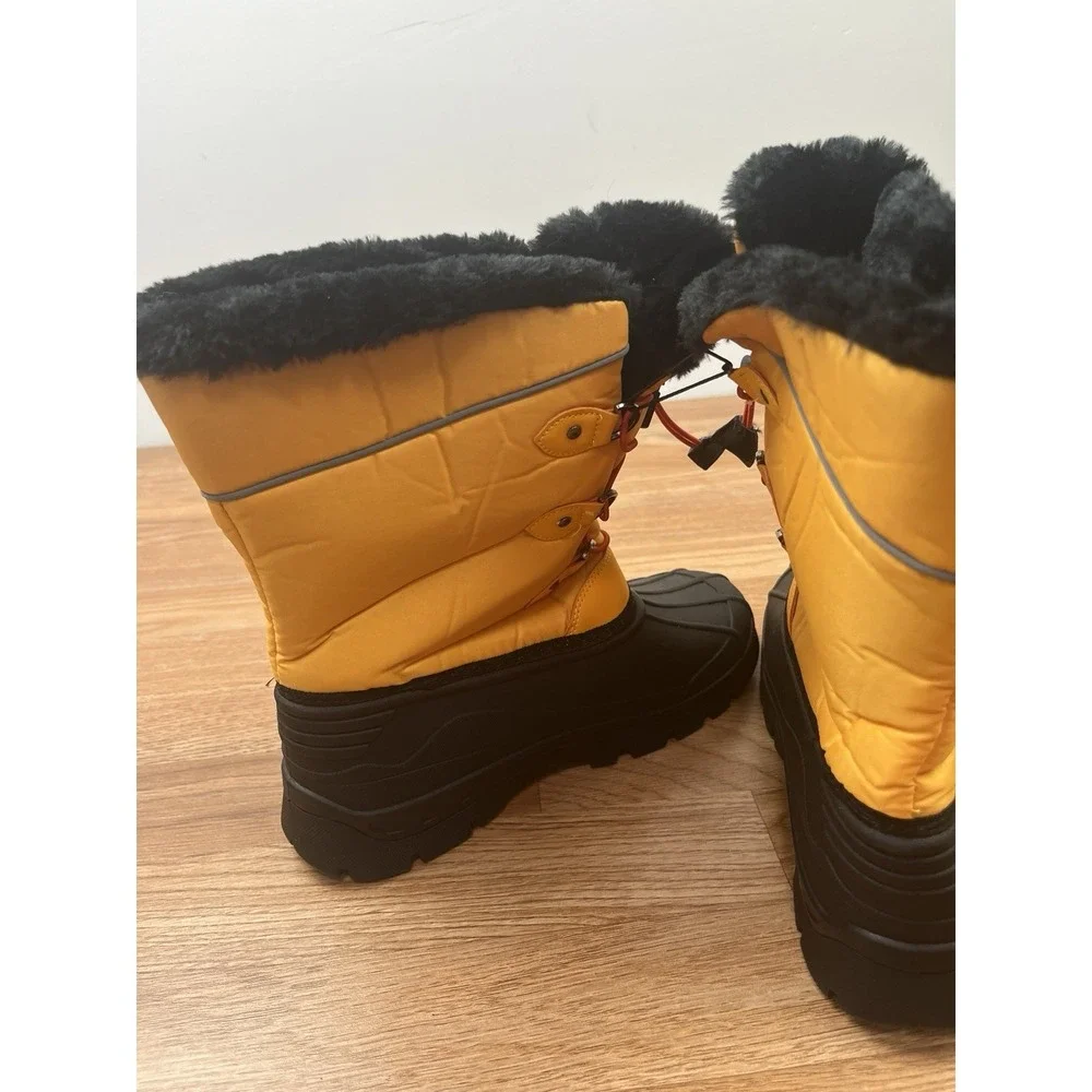 Mountain Warehouse Whistler Adaptive Snow Boots, Yellow, Big Kids Size‎ 6 NEW
